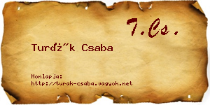 Turák Csaba névjegykártya
