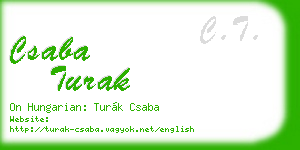 csaba turak business card
